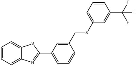 Benzothiazole, 2-[3-[[[3-(trifluoromethyl)phenyl]thio]methyl]phenyl]- Structural