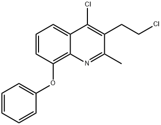 Quinoline, 4-chloro-3-(2-chloroethyl)-2-methyl-8-phenoxy- Structural