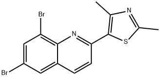 Quinoline, 6,8-dibromo-2-(2,4-dimethyl-5-thiazolyl)- Structural