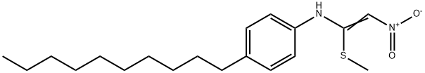 Benzenamine, 4-decyl-N-[1-(methylthio)-2-nitroethenyl]- Structural