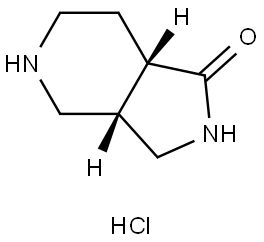rac-(3aR,7aR)-octahydro-1H-pyrrolo[3,4-c]pyridin-1-one hydrochloride, cis Structural