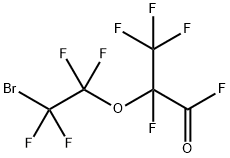 Propanoyl fluoride, 2-(2-bromo-1,1,2,2-tetrafluoroethoxy)-2,3,3,3-tetrafluoro- Structural