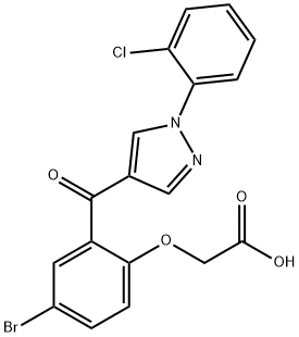 Acetic acid, 2-[4-bromo-2-[[1-(2-chlorophenyl)-1H-pyrazol-4-yl]carbonyl]phenoxy]- Structural
