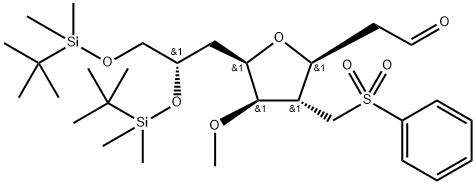 3,6-Anhydro-2,4,7-trideoxy-8,9-bis-O-[(1,1-dimethylethyl)dimethylsilyl]-5-O-methyl-4-[(phenylsulfonyl)methyl]-D-glycero-D-gulo-nonose