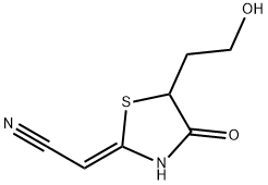 Acetonitrile, 2-[5-(2-hydroxyethyl)-4-oxo-2-thiazolidinylidene]-, (2Z)- Structural