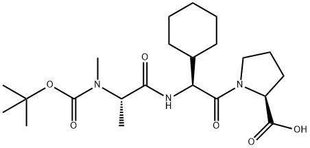 L-Proline, N-[(1,1-dimethylethoxy)carbonyl]-N-methyl-L-alanyl-(2S)-2-cyclohexylglycyl- Structural