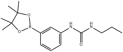 Urea, N-propyl-N'-[3-(4,4,5,5-tetramethyl-1,3,2-dioxaborolan-2-yl)phenyl]- Structural
