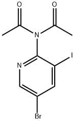 Acetamide, N-acetyl-N-(5-bromo-3-iodo-2-pyridinyl)- Structural