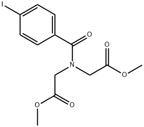 Glycine, N-(4-iodobenzoyl)-N-(2-methoxy-2-oxoethyl)-, methyl ester Structural