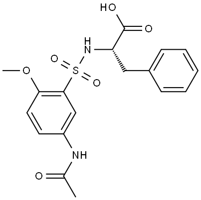 L-Phenylalanine, N-[[5-(acetylamino)-2-methoxyphenyl]sulfonyl]- Structural