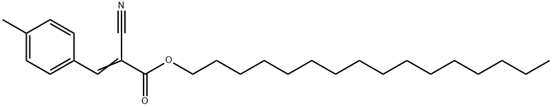 Hexadecyl-2-cyano-3-(4-methylphenyl)acrylate Structural