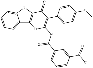 N-[3-(4-methoxyphenyl)-4-oxo-[1]benzothiolo[3,2-b]pyran-2-yl]-3-nitrobenzamide Structural