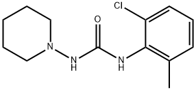 Urea, N-(2-chloro-6-methylphenyl)-N'-1-piperidinyl- Structural