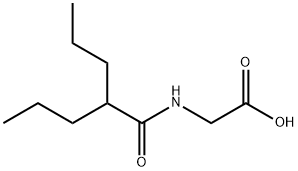 Glycine, N-(1-oxo-2-propylpentyl)- Structural