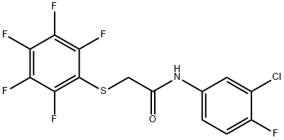 Acetamide, N-(3-chloro-4-fluorophenyl)-2-[(2,3,4,5,6-pentafluorophenyl)thio]- Structural