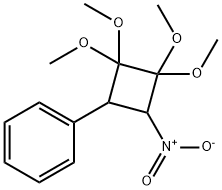 Benzene, (2,2,3,3-tetramethoxy-4-nitrocyclobutyl)- Structural