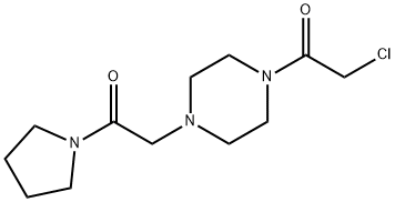 Ethanone, 2-[4-(2-chloroacetyl)-1-piperazinyl]-1-(1-pyrrolidinyl)- Structural
