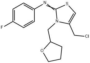 Benzenamine, N-[4-(chloromethyl)-3-[(tetrahydro-2-furanyl)methyl]-2(3H)-thiazolylidene]-4-fluoro- Structural