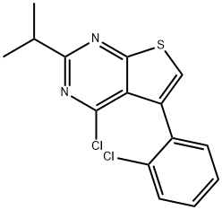 Thieno[2,3-d]pyrimidine, 4-chloro-5-(2-chlorophenyl)-2-(1-methylethyl)- Structural