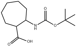 Cycloheptanecarboxylic acid, 2-[[(1,1-dimethylethoxy)carbonyl]amino]- Structural
