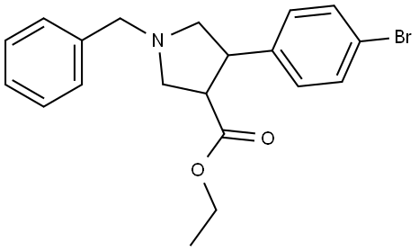 ethyl trans-1-benzyl-4-(4-bromophenyl)pyrrolidine-3-carboxylate Structural