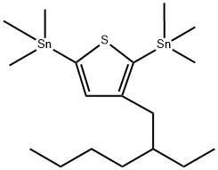 Stannane, [3-(2-ethylhexyl)-2,5-thiophenediyl]bis[trimethyl- Structural