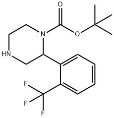 tert-butyl 2-(2-(trifluoromethyl)phenyl)piperazine-1-carboxylate Structural