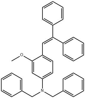 Benzenemethanamine, N-[4-(2,2-diphenylethenyl)-3-methoxyphenyl]-N-(phenylmethyl)- Structural
