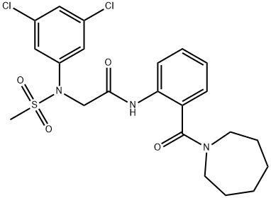 N-[2-(azepan-1-ylcarbonyl)phenyl]-N~2~-(3,5-dichlorophenyl)-N~2~-(methylsulfonyl)glycinamide Structural