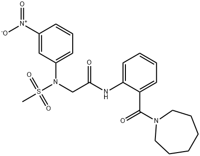N-[2-(azepan-1-ylcarbonyl)phenyl]-N~2~-(methylsulfonyl)-N~2~-(3-nitrophenyl)glycinamide Structural