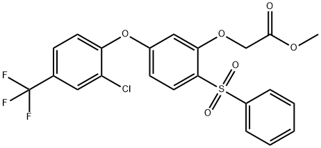 Acetic acid, 2-[5-[2-chloro-4-(trifluoromethyl)phenoxy]-2-(phenylsulfonyl)phenoxy]-, methyl ester Structural