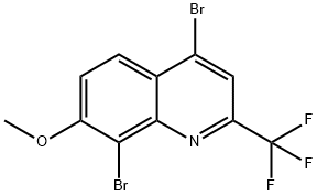 Quinoline, 4,8-dibromo-7-methoxy-2-(trifluoromethyl)- Structural