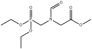 Glycine, N-[(diethoxyphosphinyl)methyl]-N-formyl-, methyl ester Structural