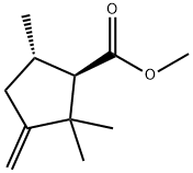 Cyclopentanecarboxylic acid, 2,2,5-trimethyl-3-methylene-, methyl ester, trans- (9CI) Structural