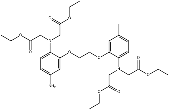 Glycine, N-[4-amino-2-[2-[2-[bis(2-ethoxy-2-oxoethyl)amino]-5-methylphenoxy]ethoxy]phenyl]-N-(2-ethoxy-2-oxoethyl)-, ethyl ester Structural
