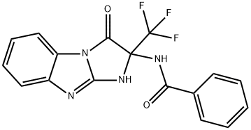 N-[1-oxo-2-(trifluoromethyl)-4H-imidazo[1,2-a]benzimidazol-2-yl]benzamide Structural
