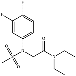 N~2~-(3,4-difluorophenyl)-N,N-diethyl-N~2~-(methylsulfonyl)glycinamide Structural
