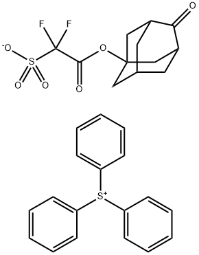 Triphenylsulfonium 4-oxo-1-adamantyloxycarbonyldifluoromethane sulfonate Structural