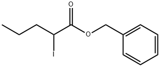 Pentanoic acid, 2-iodo-, phenylmethyl ester Structural
