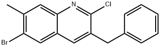 Quinoline, 6-bromo-2-chloro-7-methyl-3-(phenylmethyl)- Structural