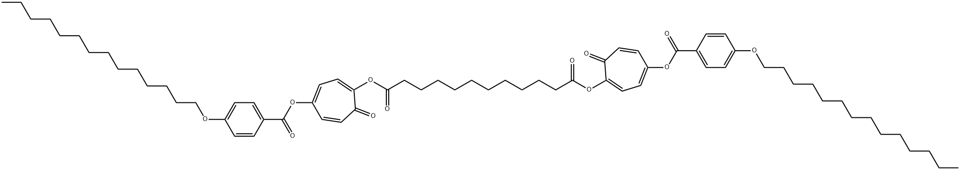 Dodecanedioic acid, 1,12-bis[7-oxo-4-[[4-(tetradecyloxy)benzoyl]oxy]-1,3,5-cycloheptatrien-1-yl] ester Structural