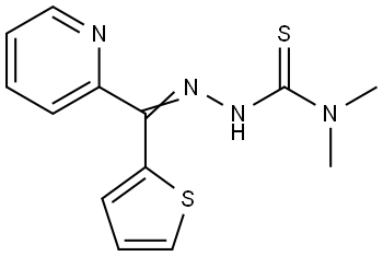 Hydrazinecarbothioamide, N,N-dimethyl-2-(2-pyridinyl-2-thienylmethylene)- Structural