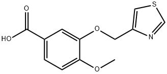 Benzoic acid, 4-methoxy-3-(4-thiazolylmethoxy)- Structural