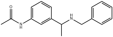 Acetamide, N-[3-[1-[(phenylmethyl)amino]ethyl]phenyl]- Structural
