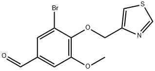 Benzaldehyde, 3-bromo-5-methoxy-4-(4-thiazolylmethoxy)- Structural