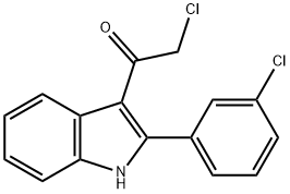 Ethanone, 2-chloro-1-[2-(3-chlorophenyl)-1H-indol-3-yl]- Structural