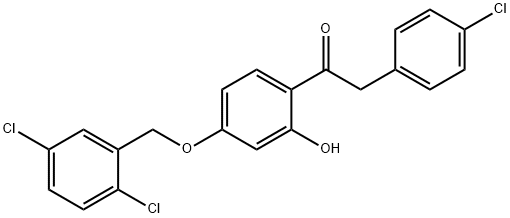 JR-7007, 1-(4-(2,5-Dichlorobenzyloxy)-2-hydroxyphenyl)-2-(4-chlorophenyl)ethanone, 97% Structural