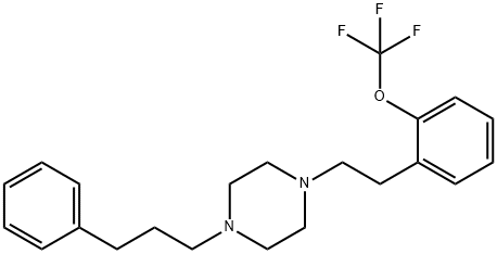 Piperazine, 1-(3-phenylpropyl)-4-[2-[2-(trifluoromethoxy)phenyl]ethyl]-, dihydrochloride Structural