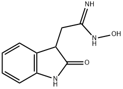 N''-hydroxy-2-(2-oxo-2,3-dihydro-1H-indol-3-yl)ethanimidamide Structural