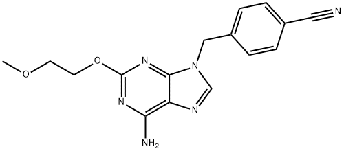 Benzonitrile, 4-[[6-amino-2-(2-methoxyethoxy)-9H-purin-9-yl]methyl]- Structural